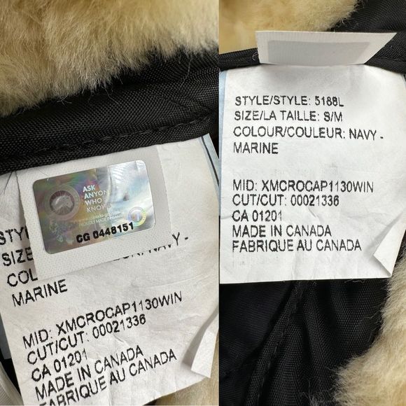 Canada Goose Ladies  Shearling Co-Pilot Winter Aviator Hat 5188L New W Tags - Picture 13 of 14